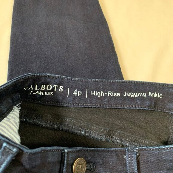 Talbots flawless high-rise jegging ankle dark wash skinny stretch denim jeans - Picture 6 of 10